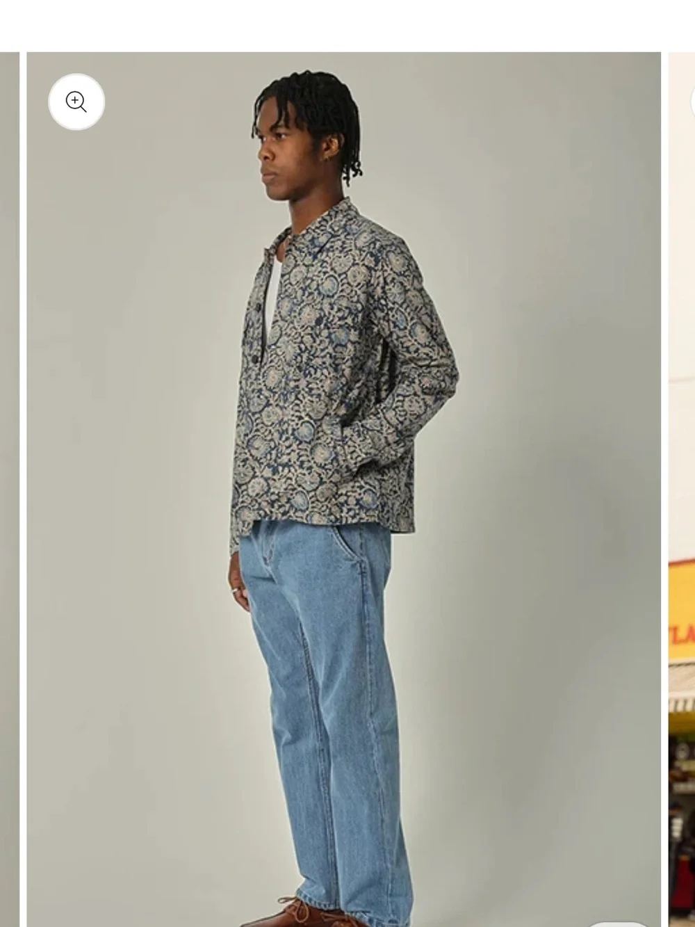 CORRIDOR MILITARY JACKET IN INDIGO HANDBLOCK
